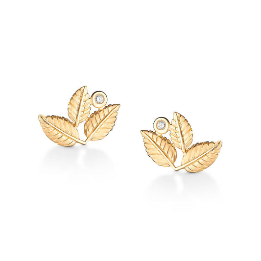 Brinco Folhagem Trio 18k