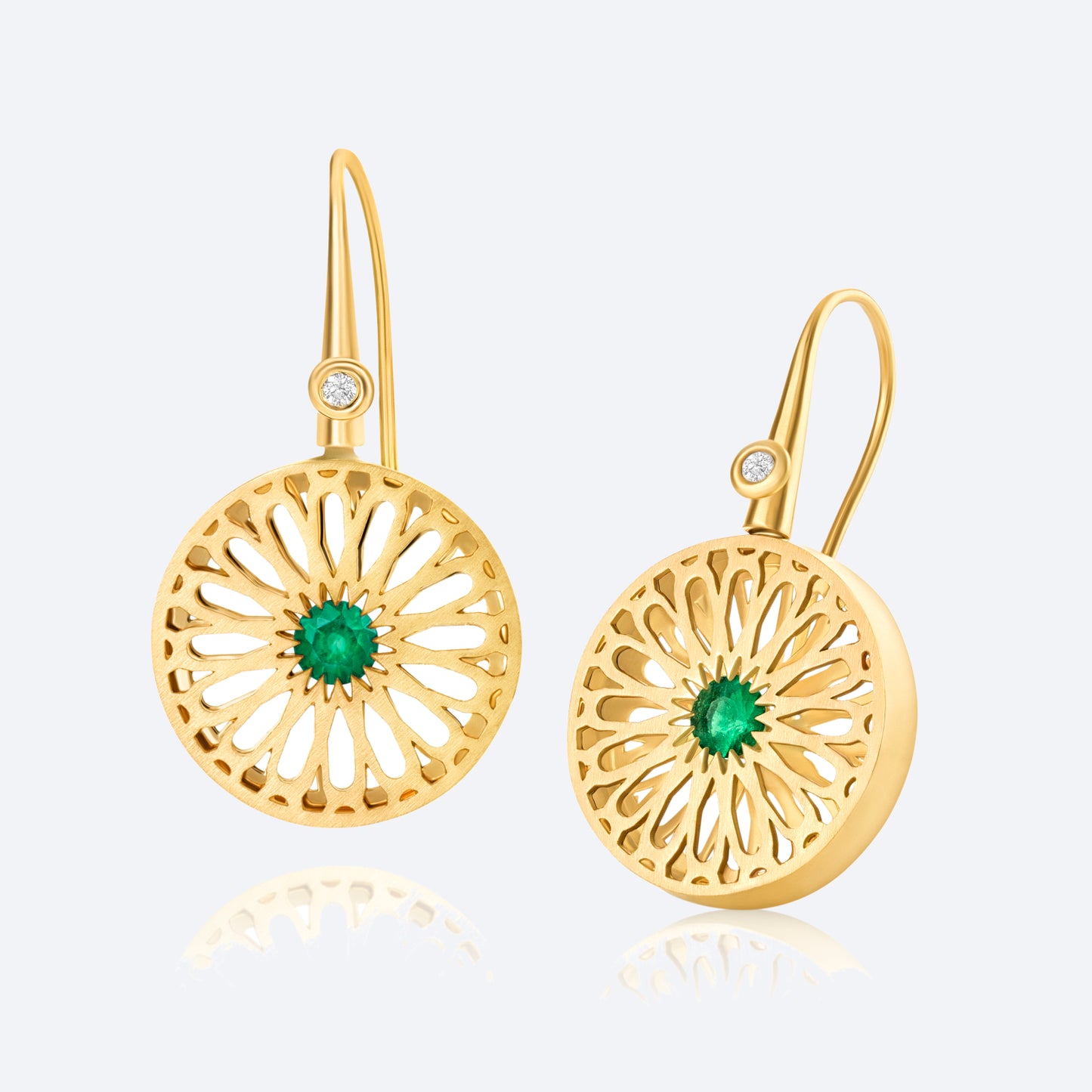 Brinco Gaudí Esmeralda 18k