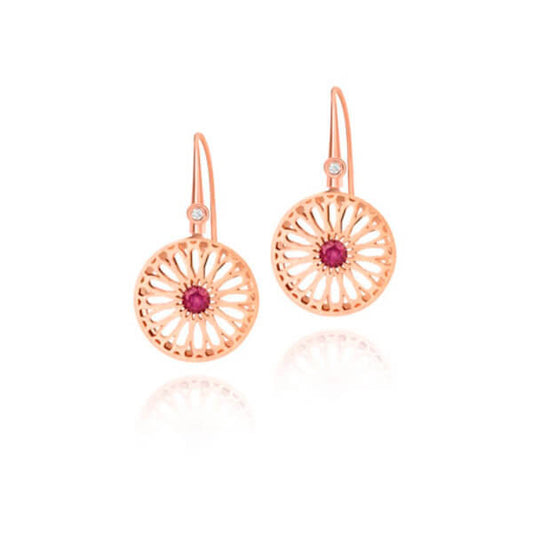 Brinco Gaudí Rubi 18k