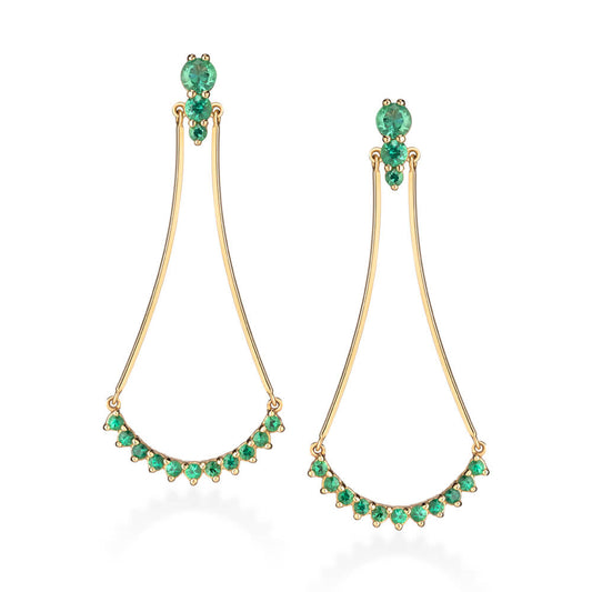 Brinco Joy Esmeralda 18k