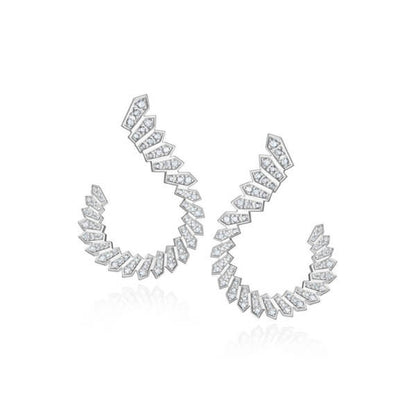 Brinco Luxus Branco c/ Brilhantes 18k