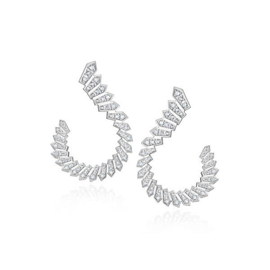 Brinco Luxus Branco c/ Brilhantes 18k