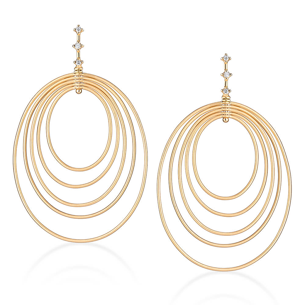 Brinco Malabaris com Brilhantes 18k