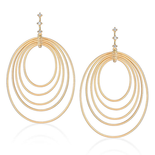 Brinco Malabaris com Brilhantes 18k