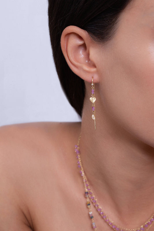 Brinco Paixão Esmeralda 18k