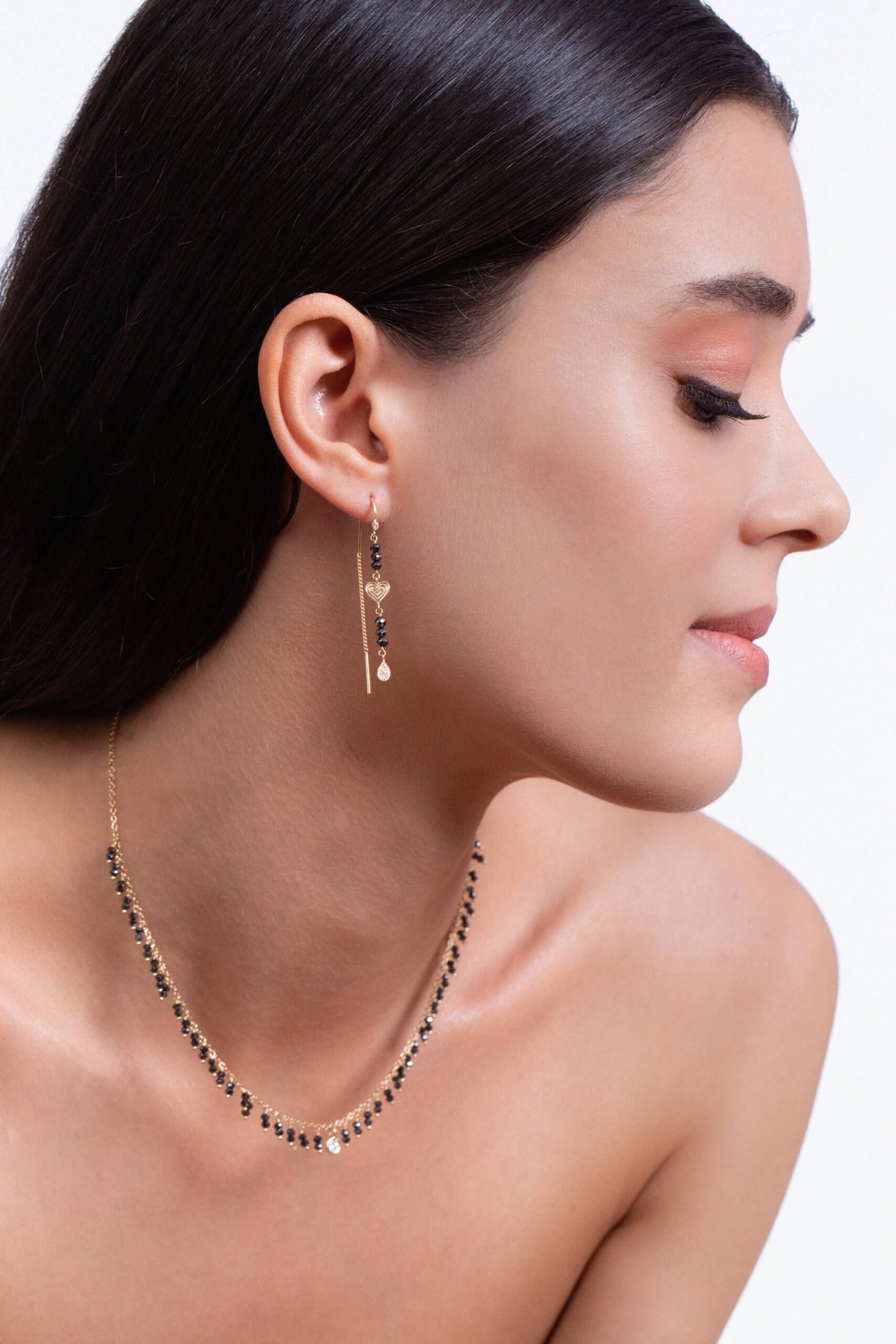 Brinco Paixão Safira Laranja 18k