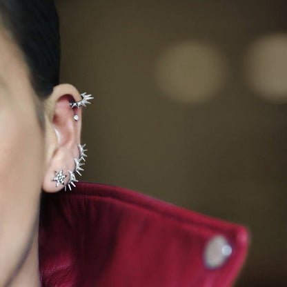 Brinco Piercing Argola Spike Grande 18k