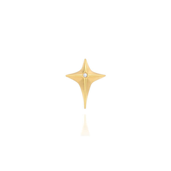 Brinco Piercing Cruz Mini 18k