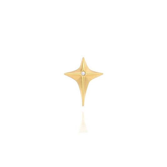 Brinco Piercing Cruz Mini 18k