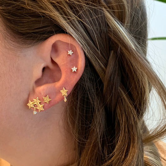 Brinco Piercing Estrela Mini 18k