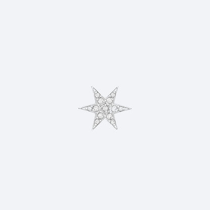 Brinco Piercing Estrela Pavê 18k
