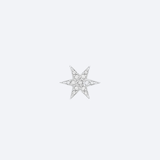 Brinco Piercing Estrela Pavê 18k