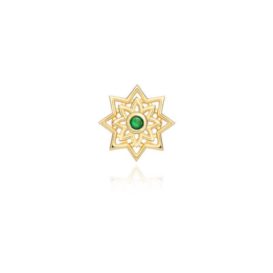 Brinco Piercing Estrela Raiada 18k