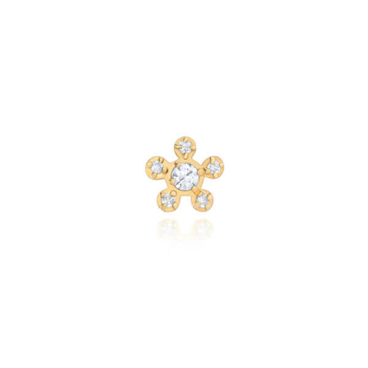 Brinco Piercing Flor Mini 18k