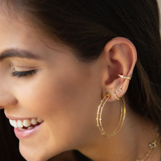 Brinco Piercing Raio Mini 18k