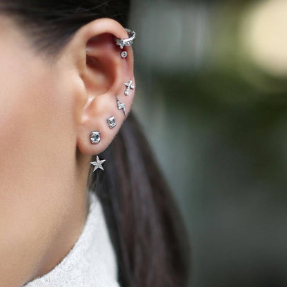 Brinco Piercing Raio Mini 18k