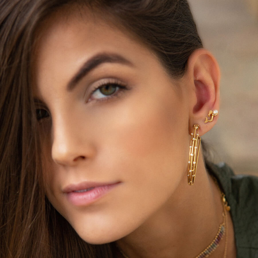 Brinco Piercing Sereia Mini 18k