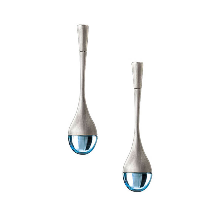 Brinco Pingo D'água Sky Blue 18k