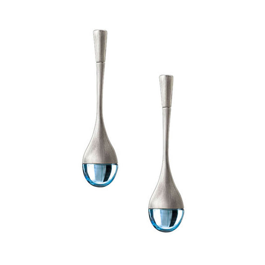 Brinco Pingo D'água Sky Blue 18k