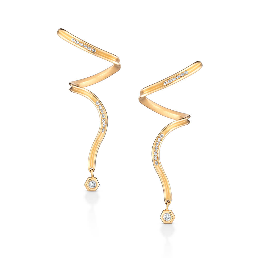 Brinco Reflexo Twist 18k
