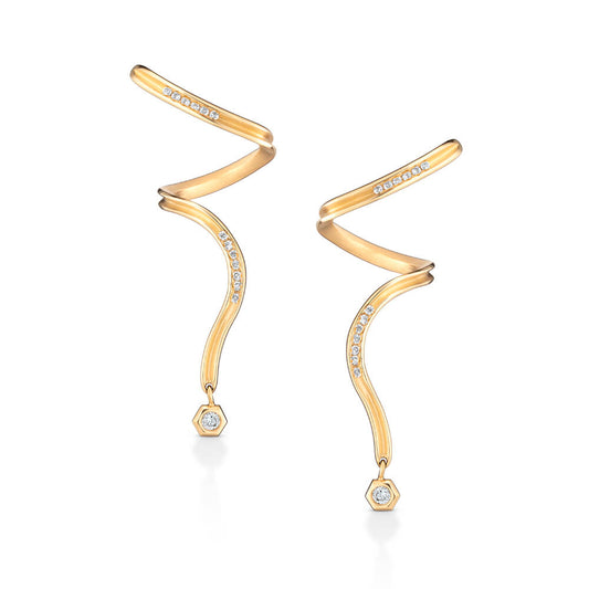 Brinco Reflexo Twist 18k