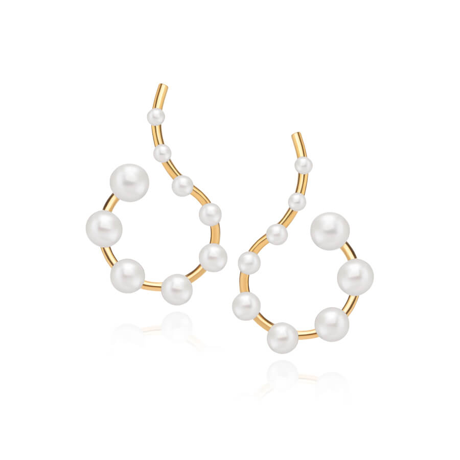 Brinco Torção Pearl 18k