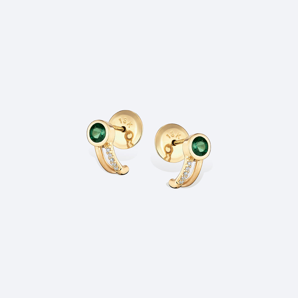 Brinco Candy Color Turmalina Verde 18k