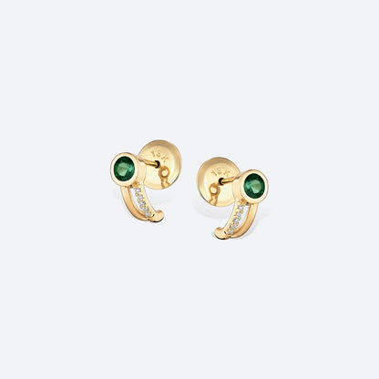 Brinco Candy Color Turmalina Verde 18k