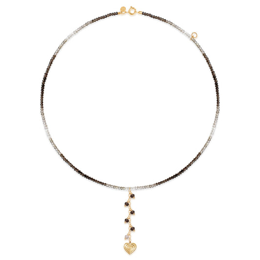 Choker Coração Fumê 18k