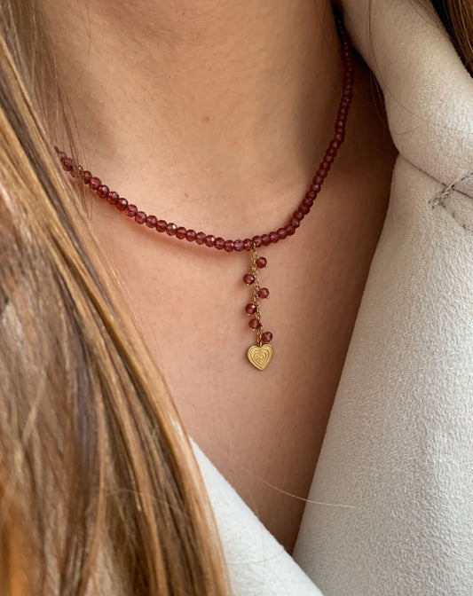 Choker Coração Fumê 18k