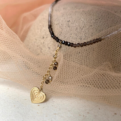 Choker Coração Fumê 18k
