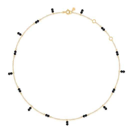 Choker Espinélio Negro 18k