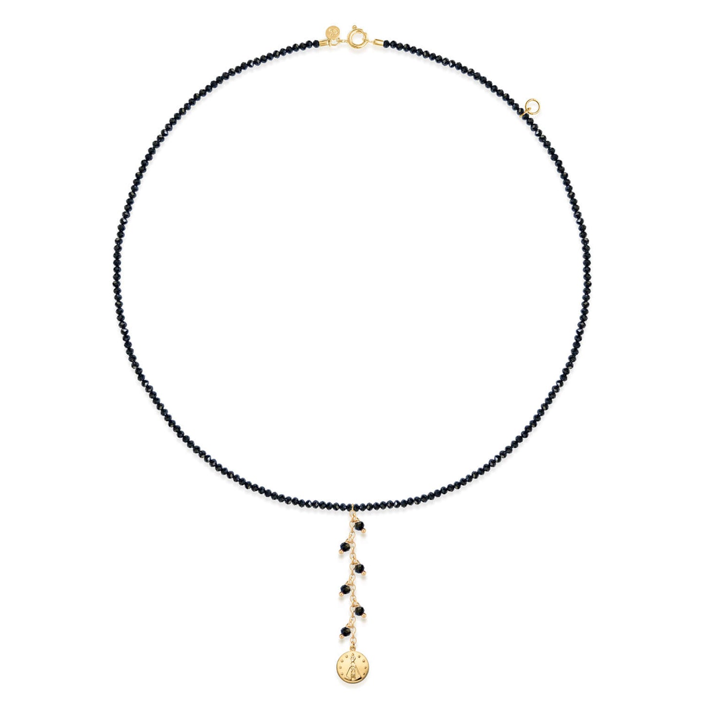 Choker Nossa Senhora Espinélio Negro 18k