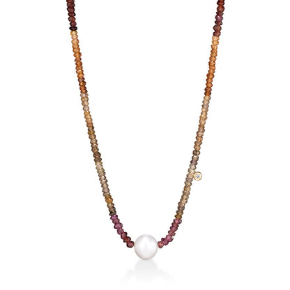 Choker Safiras Terrosas e Pérola 18k