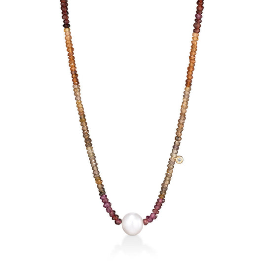 Choker Safiras Terrosas e Pérola 18k