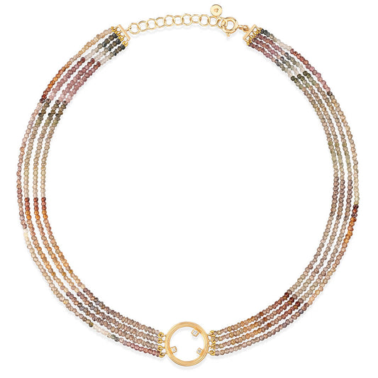 Choker Sunlit Safiras Terrosas 18k