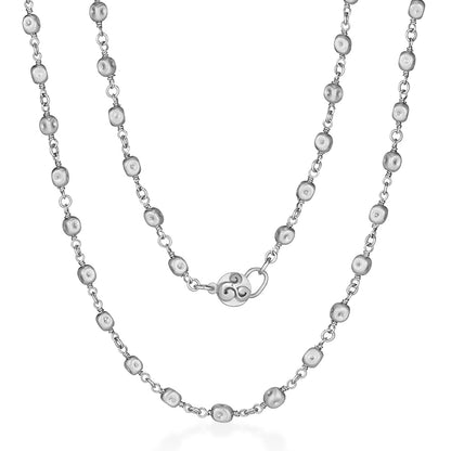 Colar Bolinhas Amassadas Longo 18k