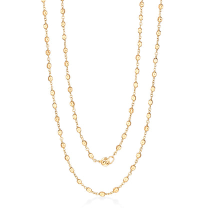 Colar Bolinhas Amassadas Longo 18k