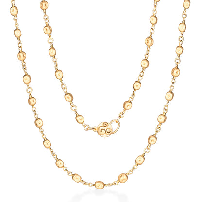 Colar Bolinhas Amassadas Longo 18k
