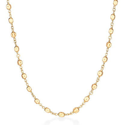 Colar Bolinhas Amassadas Longo 18k