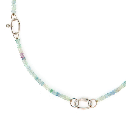 Colar 2 Elos Safiras Aventurine 18k