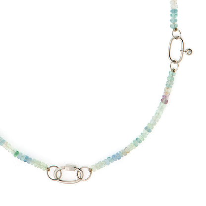 Colar 2 Elos Safiras Aventurine 18k