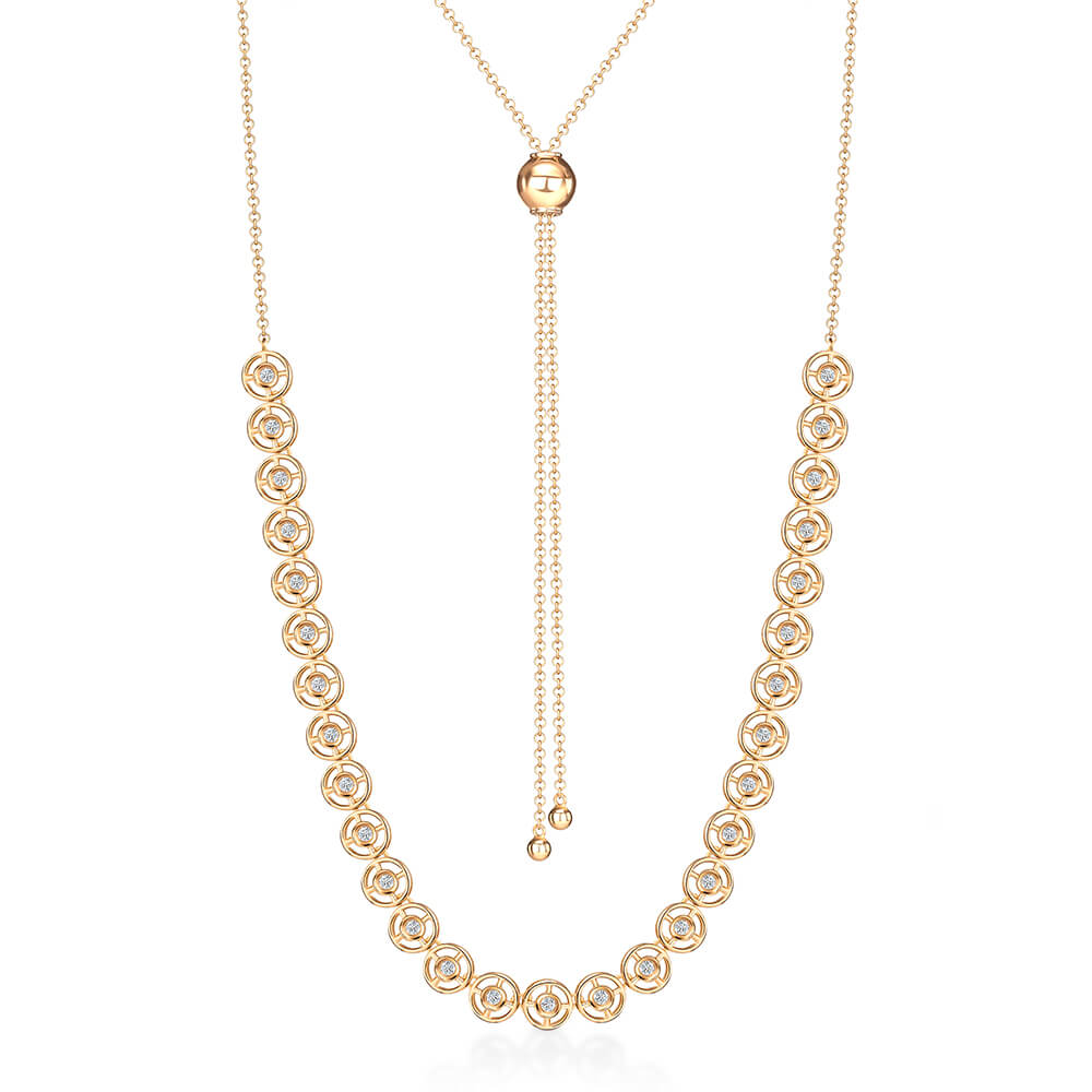 Colar Ajustável Redondo 18k