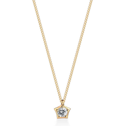 Colar Antares Ponto de Luz Brilhante 0,15ct 18k