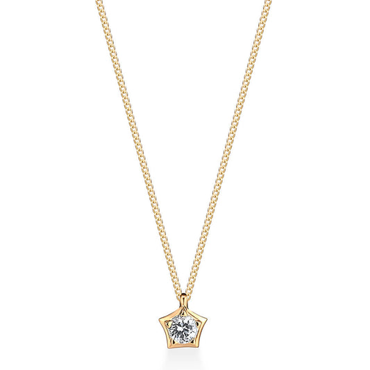 Colar Antares Ponto de Luz Brilhante 0,15ct 18k
