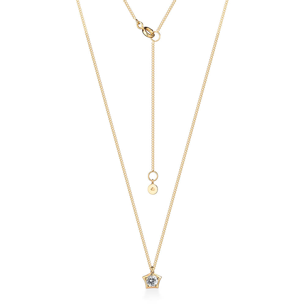 Colar Antares Ponto de Luz Brilhante 0,15ct 18k