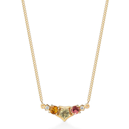 Colar Antares Safiras Coloridas 18k