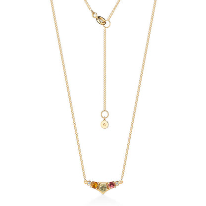 Colar Antares Safiras Coloridas 18k