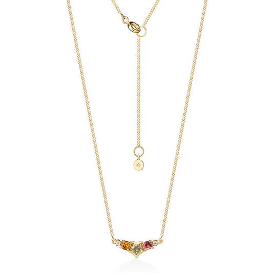 Colar Antares Safiras Coloridas 18k