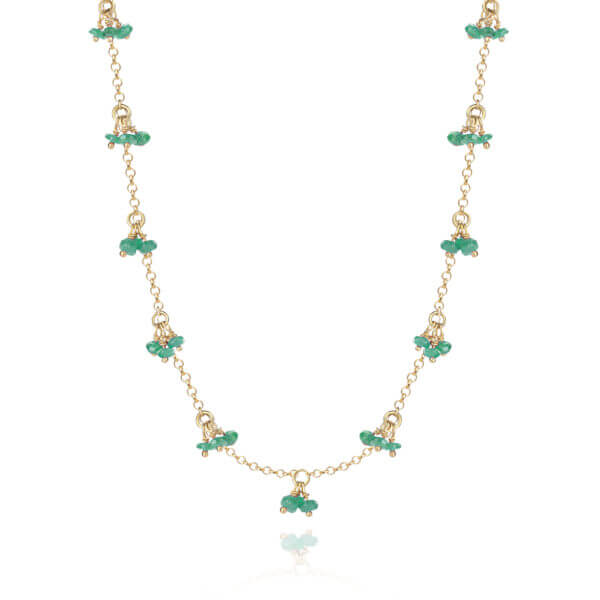 Colar Cachos Esmeralda 18k